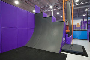 6' warped wall c/w hand rail & fireman pole